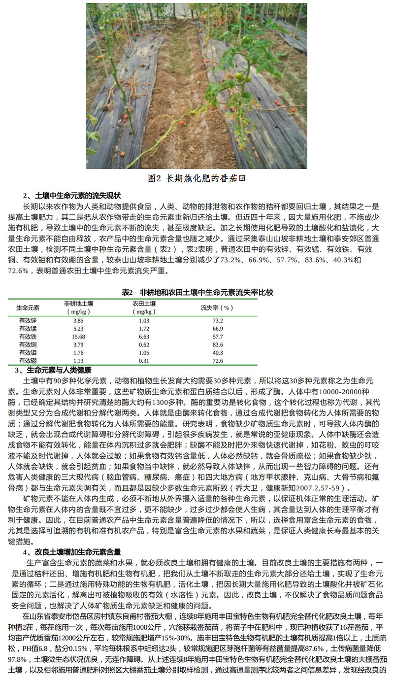 土壤中的生命元素和人类健康